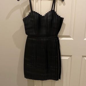 Alexander Wang pleated leather mini dress